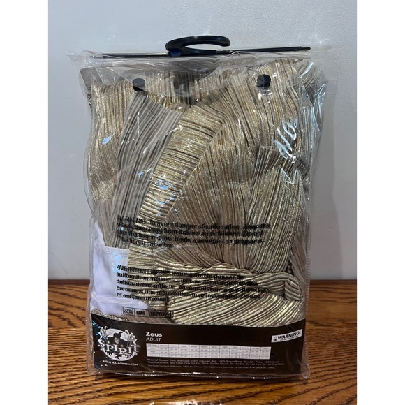 Spirit Halloween Zeus Costume Adult X-Large God Greek Mythology Tunic Cape - Picture 4 of 5